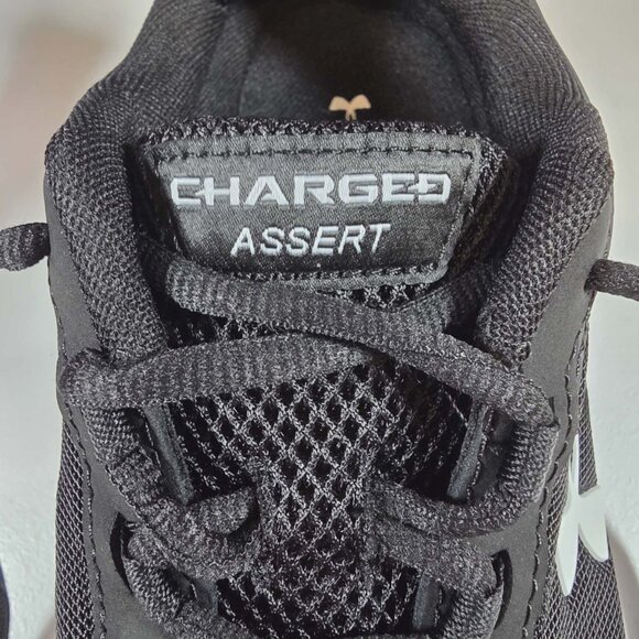 UNDER ARMOUR CHARGED ASSERT 9 BLACK WOMENS RUNNING SHOES SNEAKERS SIZE 8.5 - Picture 7 of 9